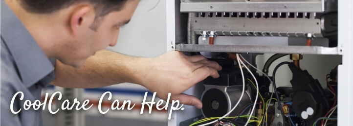Person working on a heating system