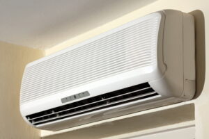 ductless-air-handler-up-high-on-wall