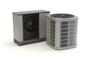 new-heat-pump-indoor-and-outdoor-units
